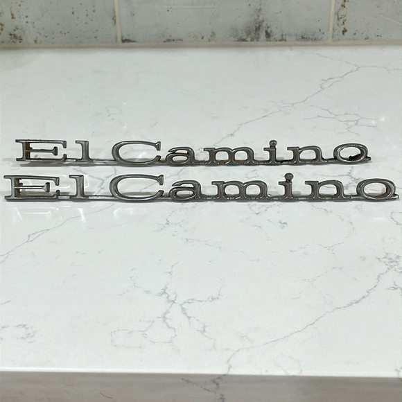 Vintage Genuine OEM EL Camino Nameplates - Picture 1 of 7
